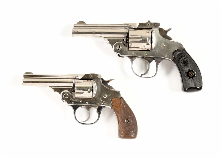 (C) LOT OF 2: FORHAND ARMS AND IVER JOHNSON DOUBLE ACTION REVOLVERS.