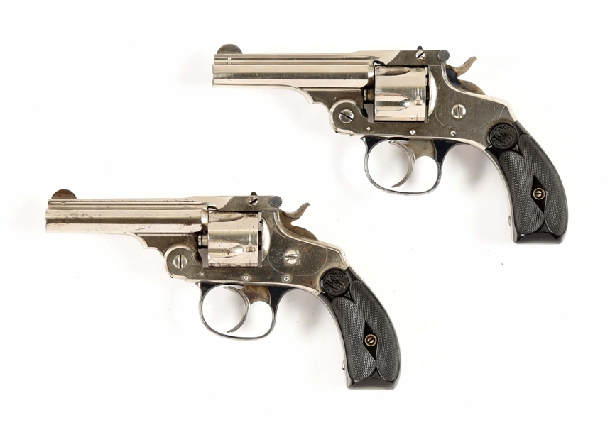 (A) LOT OF 2: 4TH MODEL SMITH & WESSON .32 DOUBLE ACTION REVOLVER.