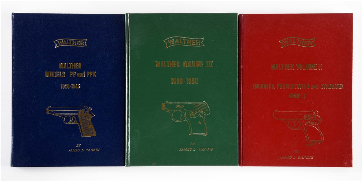SET OF 3: JAMES RANKINS WALTHER PISTOL BOOKS 