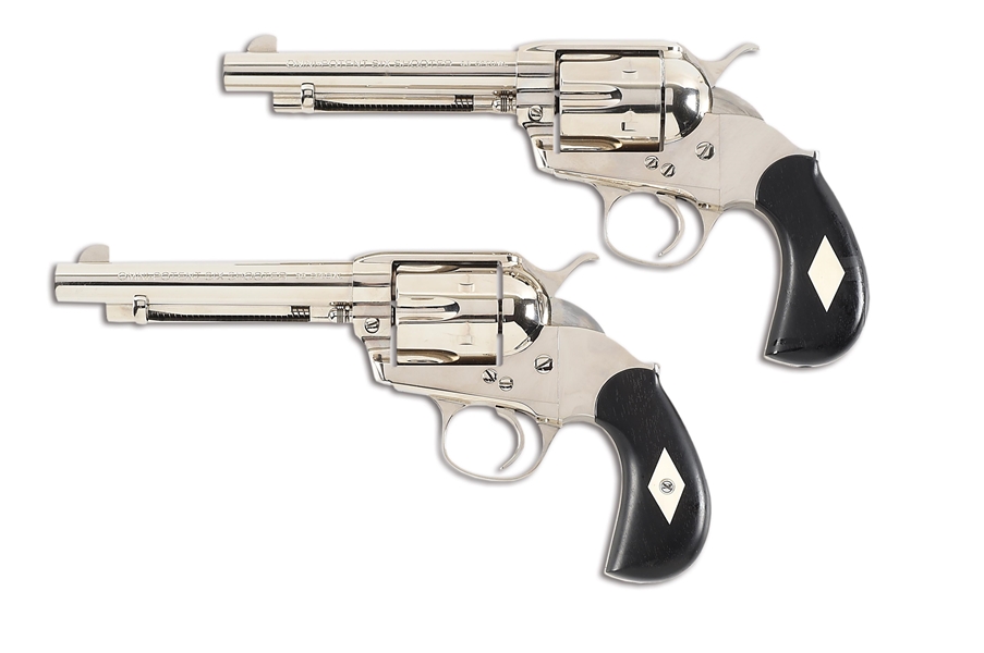 (M) LOT OF 2: CONSECUTIVE PAIR OF USFA OMNI-POTENT SIX SHOOTER SINGLE ACTION REVOLVERS.