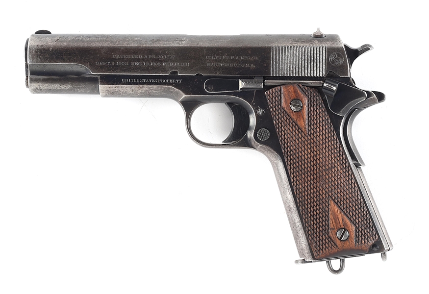 (C) A VERY RARE AND EARLY COLT 1911 .45 ACP SEMI-AUTOMATIC PISTOL FROM A NAVY SHIPMENT WITH A DESIRABLE U.S. NAVY MARKED SLIDE (1912).