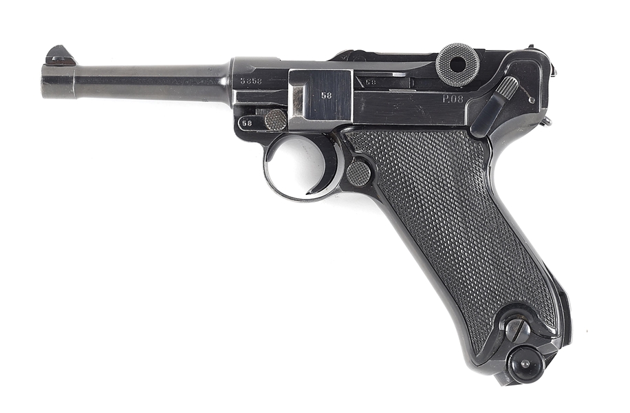 (C) BYF CODE 42 DATED MAUSER LUGER SEMI-AUTOMATIC PISTOL.