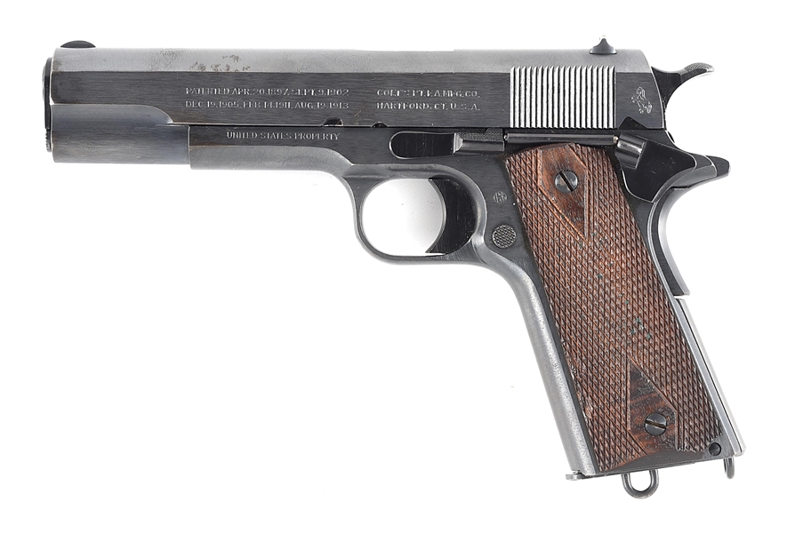 (C) AN EXCELLENT COLT 1911 .45 ACP SEMI-AUTOMATIC PISTOL WITH ATTRIBUTION TO LT. ROY TREMOUREX, 116TH ENGINEERS. 