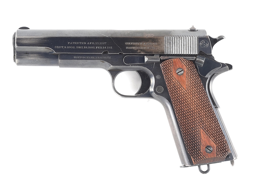 (C) COLT M1911 .45 ACP SEMI-AUTOMATIC PISTOL (1912). 