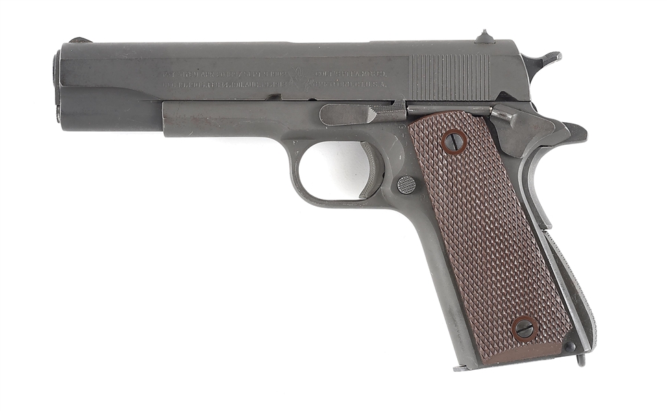 (C) COLT M1911A1 SEMI-AUTOMATIC PISTOL WITH 1943 DATED GRATON & KNIGHT CO. HOLSTER.