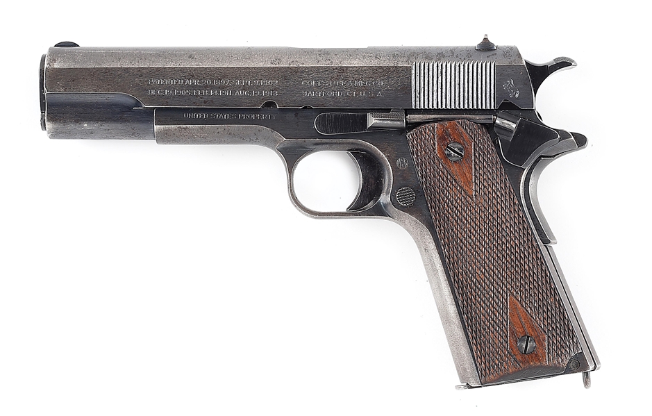 (C) COLT M1911 SEMI-AUTOMATIC PISTOL WITH 1918 DATED HOLSTER (1918).