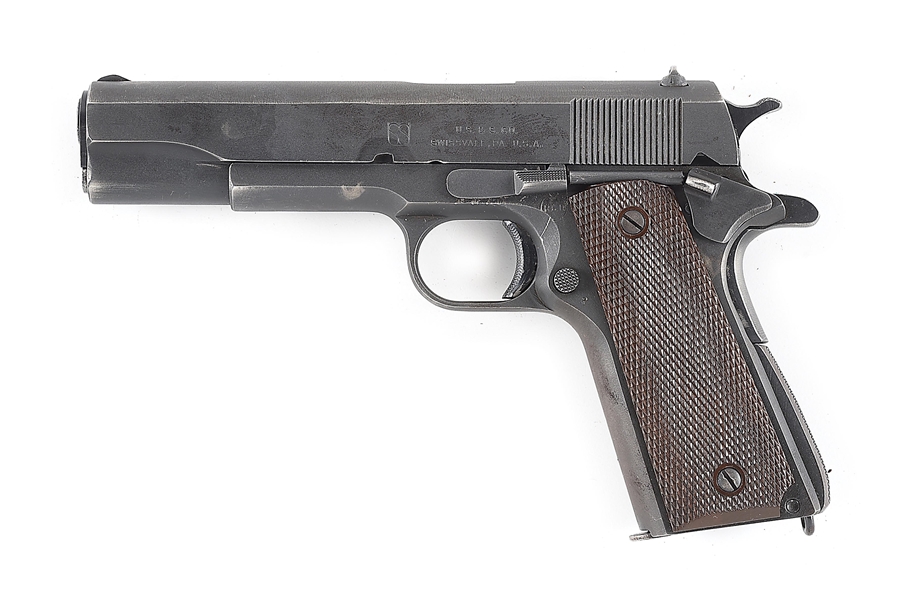 (C) UNION SWITCH AND SIGNAL M1911A1 SEMI-AUTOMATIC PISTOL WITH BOYT HOLSTER.