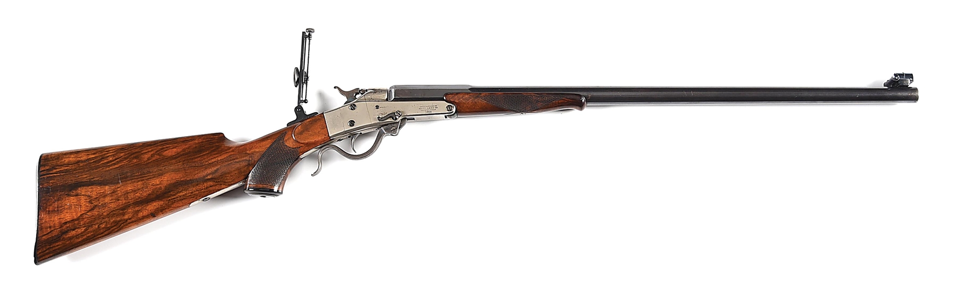 (A) DELUXE MASSACHUSETTS ARMS CO. MODEL 1882 MAYNARD SINGLE SHOT RIFLE.