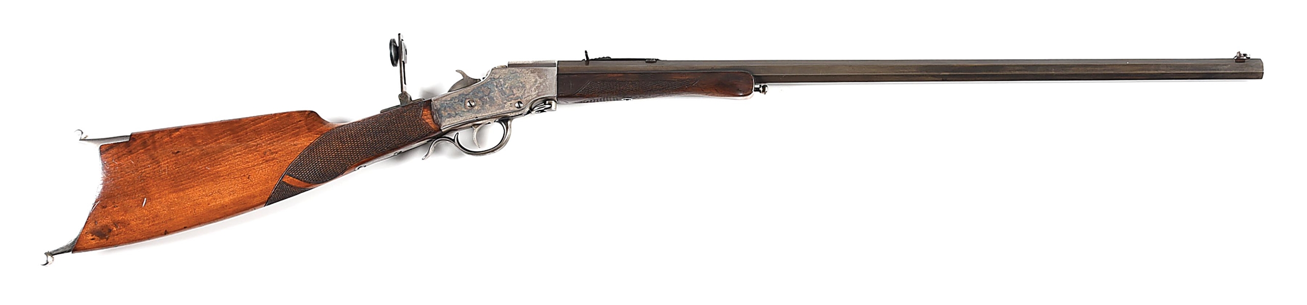 (C) HOPKINS & ALLEN LADIES SCHUETZEN FALLING BLOCK RIFLE.