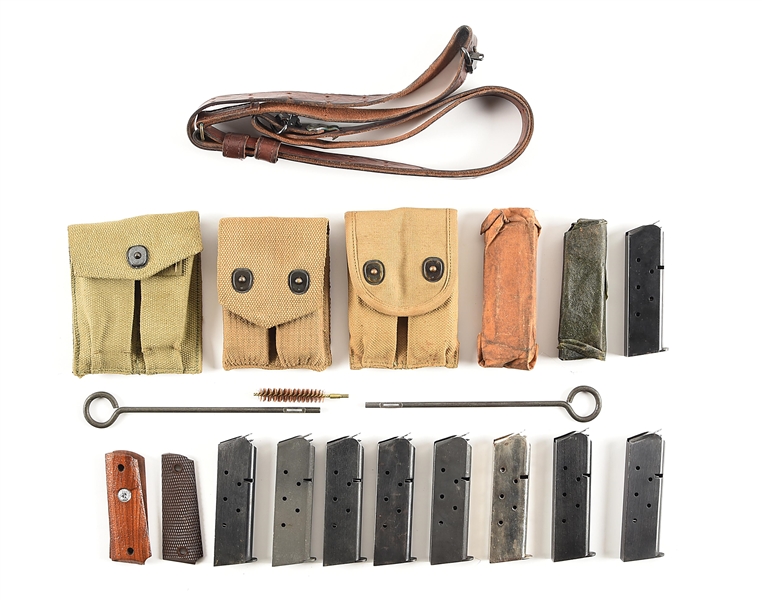 LOT OF M1911 MAGAZINES AND ACCESSORIES.