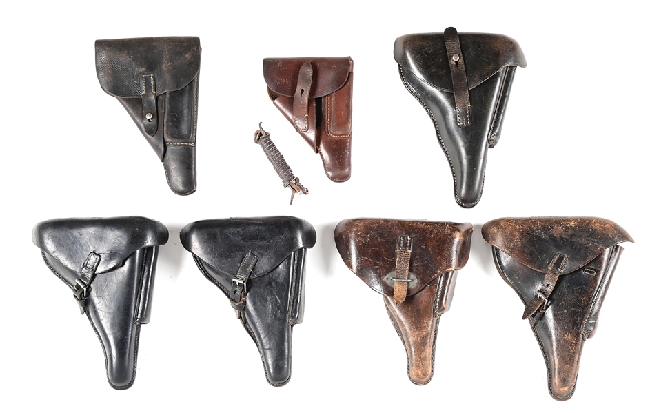 LOT OF 7: GERMAN WWII HOLSTERS.