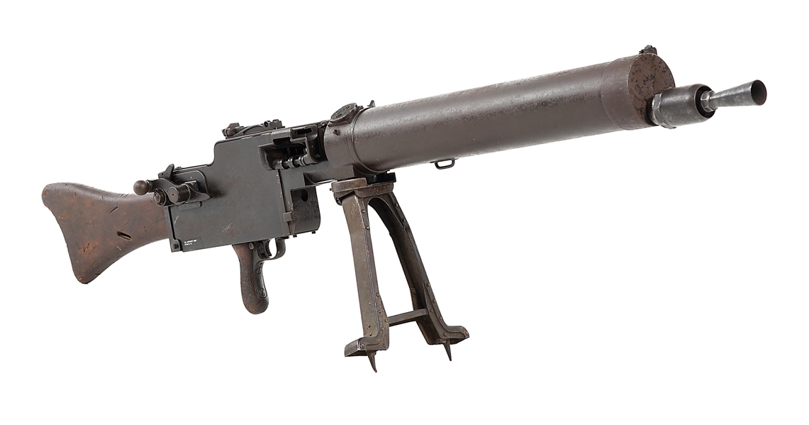 (N) ORIGINAL GERMAN WWI RH. M & M.F. MANUFACTURED MG 08/15 MAXIM MACHINE GUN (CURIO & RELIC).