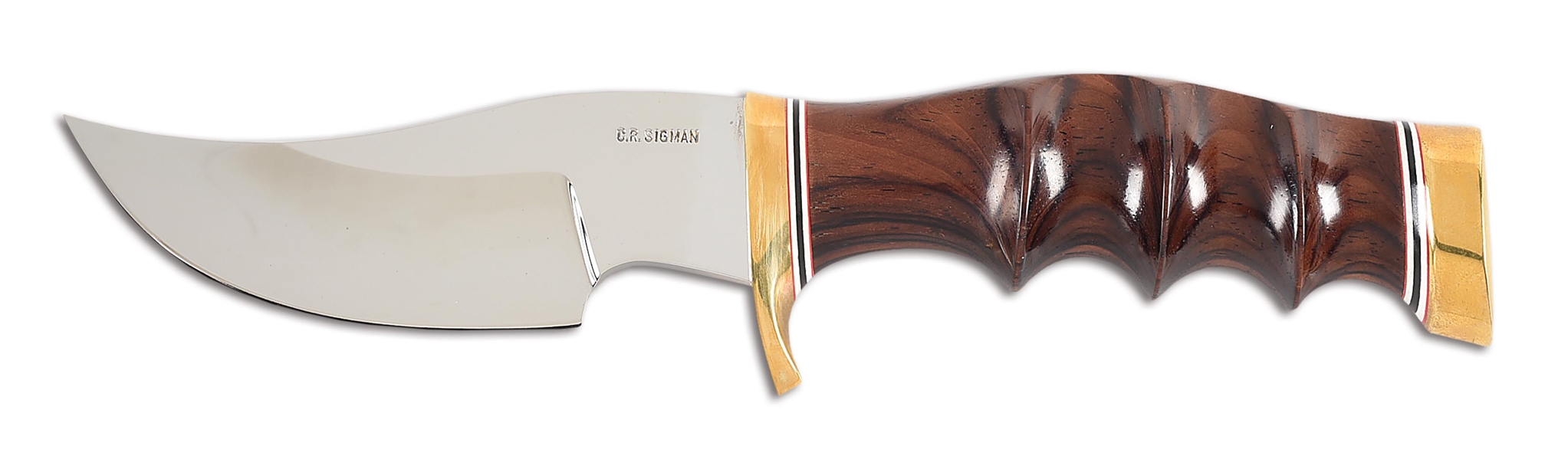 CORBIT SIGMAN HUNTER WITH FINGER GROOVED HANDLE.