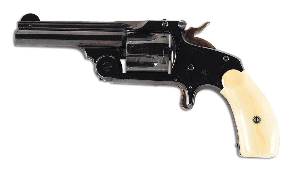 (A) FINE BLUED SMITH & WESSON SECOND MODEL .38 BABY RUSSIAN SINGLE ACTION REVOLVER WITH BOX.