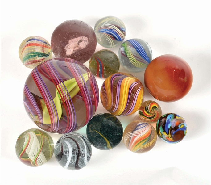 LOT OF 14 MARBLES