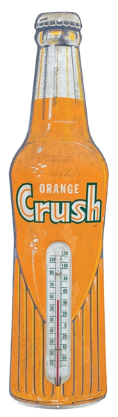 ORANGE CRUSH TIN THERMOMETER SIGN 