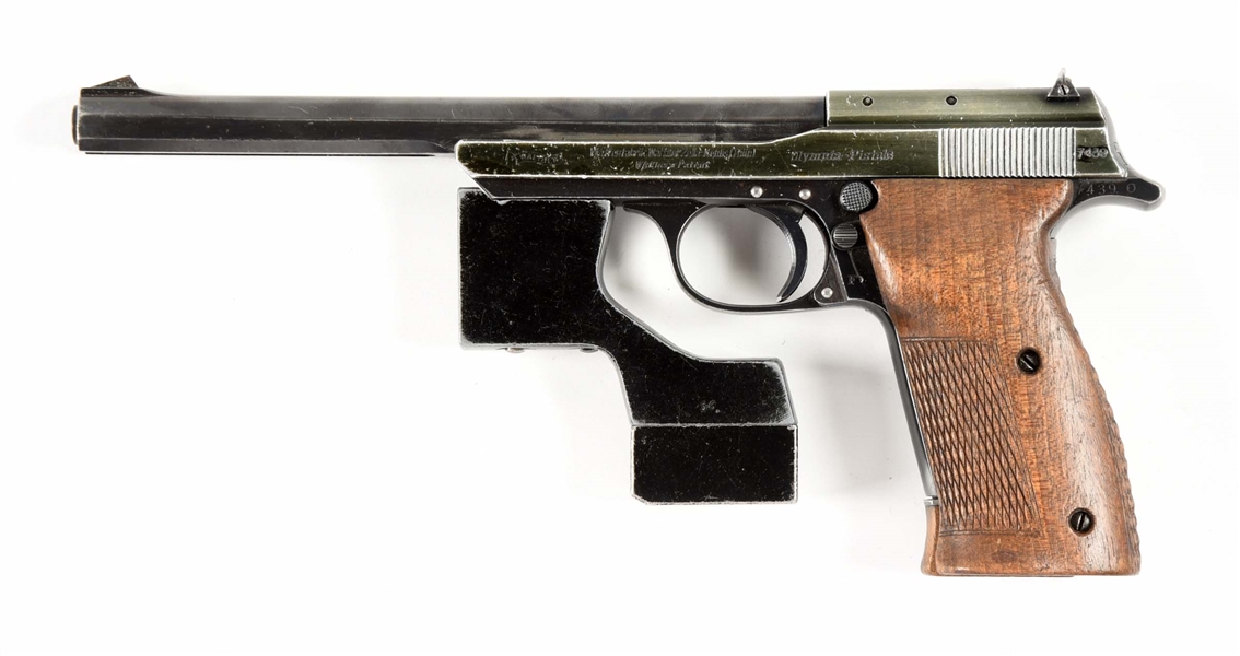 (C) WALTHER OLYMPIA SCHNELLFEUR SEMI-AUTOMATIC PISTOL.