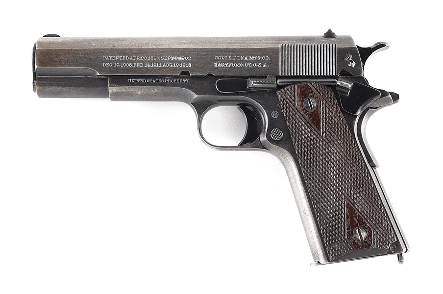 (C) COLT 1911 .45 ACP SEMI-AUTOMATIC PISTOL WITH COLT LETTER INDICATING SHIPMENT TO SPRINGFIELD (1917)