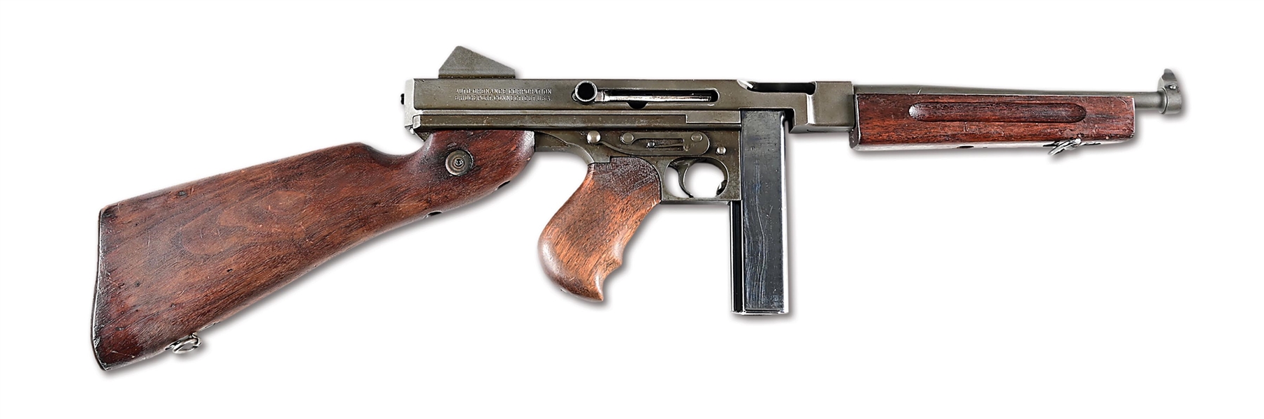 (N) SAVAGE MANUFACTURED M1 THOMPSON MACHINE GUN WITH ORIGINAL HAMMER-FIRED FIRING PIN (CURIO & RELIC).