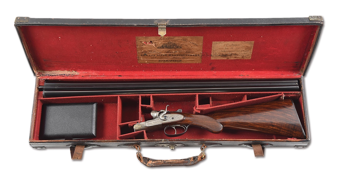 (C) CHARLES BOSWELL 12 GAUGE SIDE BY SIDE SHOTGUN WITH HAMMERS. 