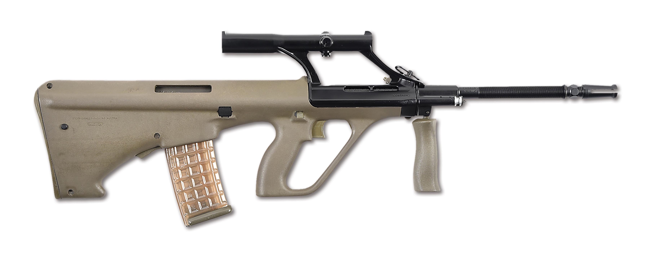 (N) QUALIFIED MFG AUTO-SEAR PACK MACHINE GUN IN HIGH CONDITION STEYR AUG HOST GUN (FULLY TRANSFERABLE).