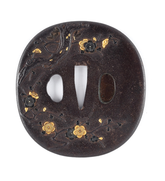 AIZU SHOAMI TSUBA WITH NBTHK HOZON PAPERS.