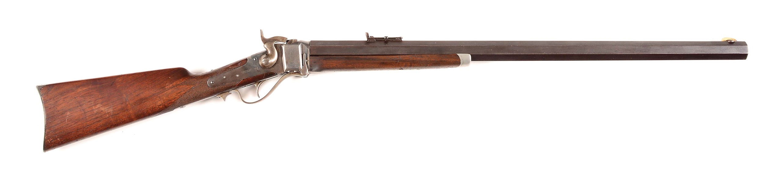 (A) ATTRIBUTED WALTER COOPER CONVERSION OF SHARPS MODEL 1863 SINGLE SHOT RIFLE 