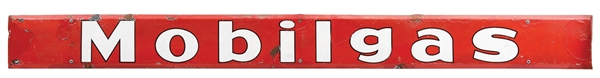 MOBILGAS PORCELAIN STRIP SIGN.