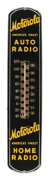 TIN MOTOROLA AUTO RADIO THERMOMETER.