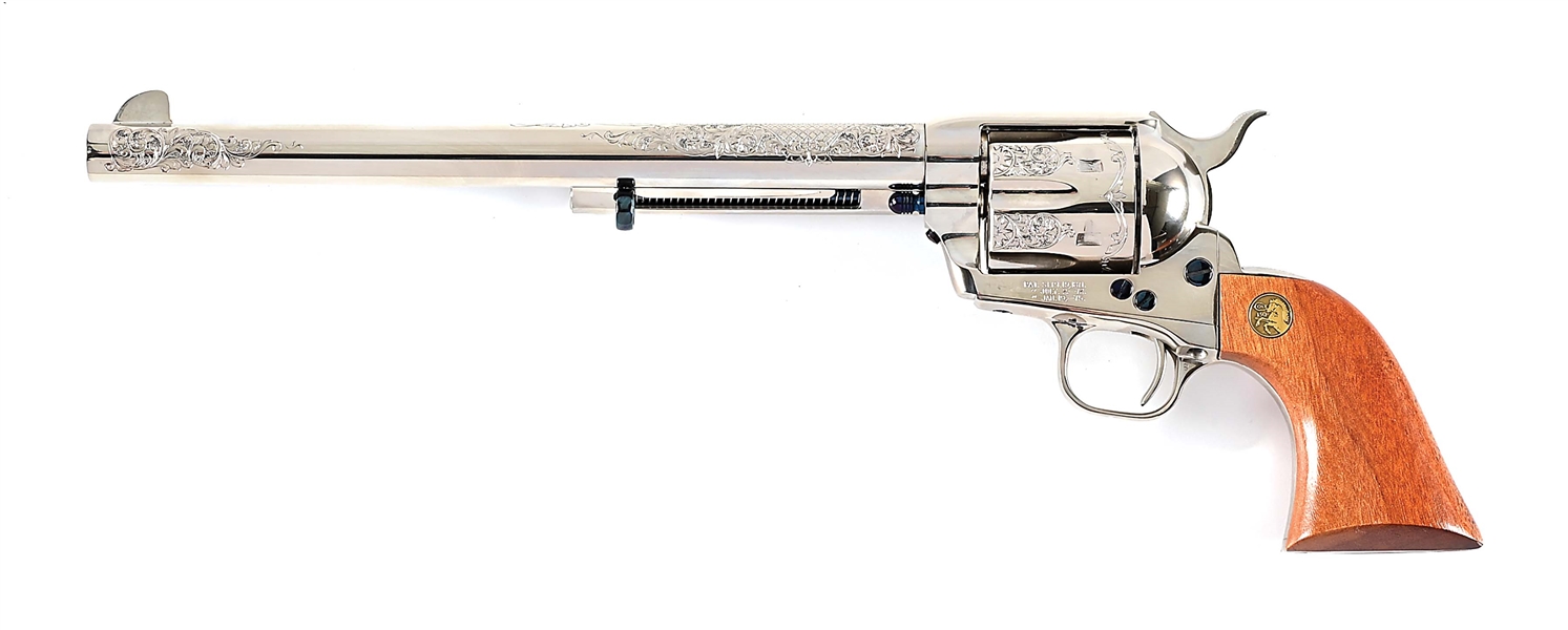 (M) MASTER ENGRAVED COLT CUSTOM SHOP .45 BUNTLINE SINGLE ACTION REVOLVER.