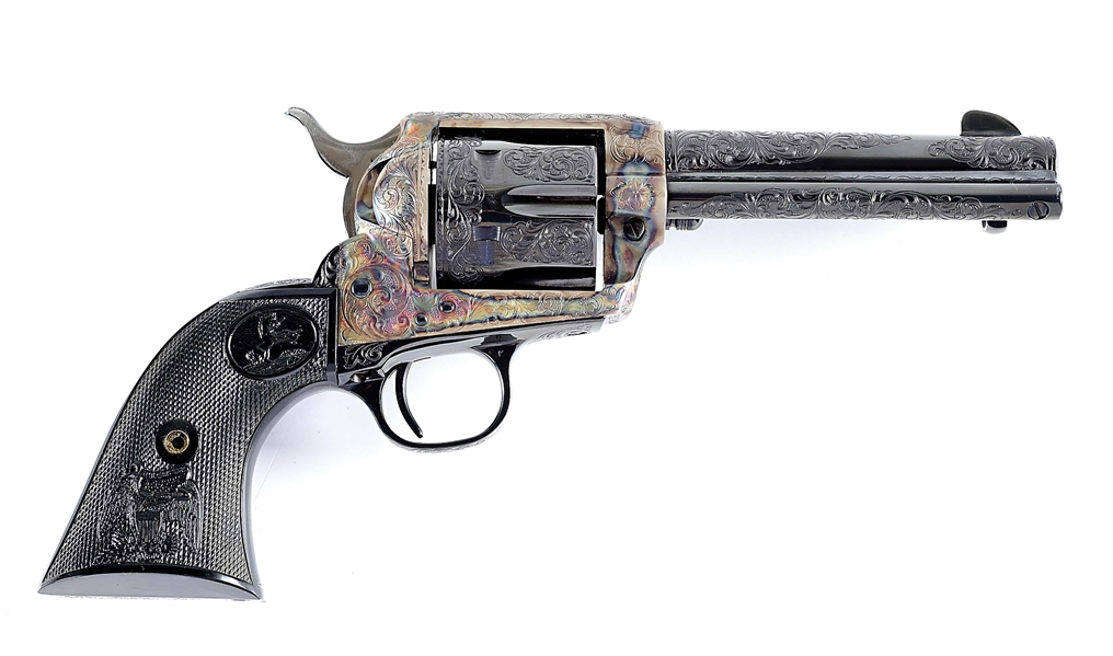 Lot Detail - (M) ENGRAVED COLT SINGLE ACTION ARMY 