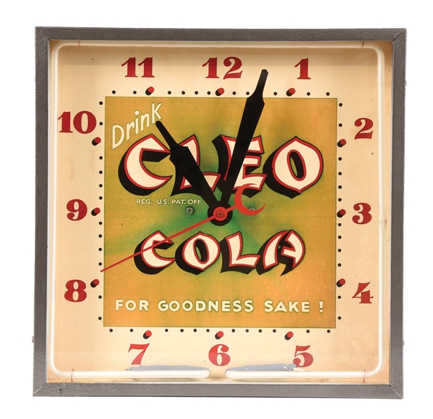 CLEO COLA NEON ADVERTISING CLOCK