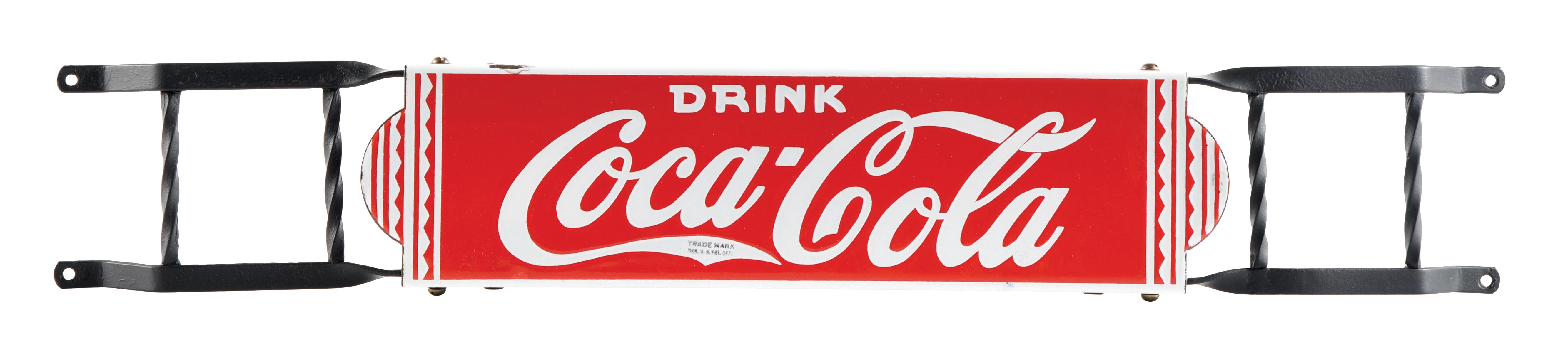 Lot Detail - DRINK COCA-COLA PORCELAIN DOOR PUSH SIGN