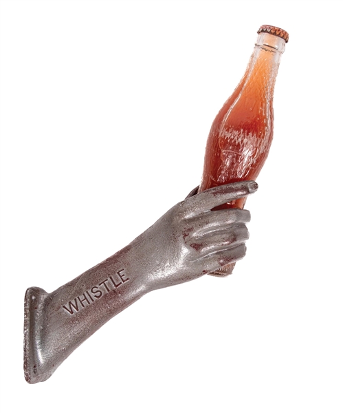 DRINK WHISTLE SODA 3D METAL HAND SIGN