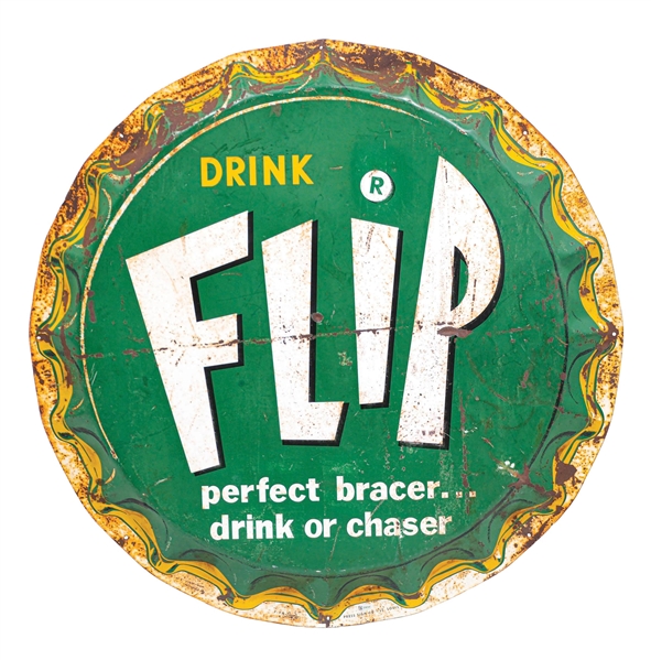 DRINK FLIP BOTTLECAP SIGN