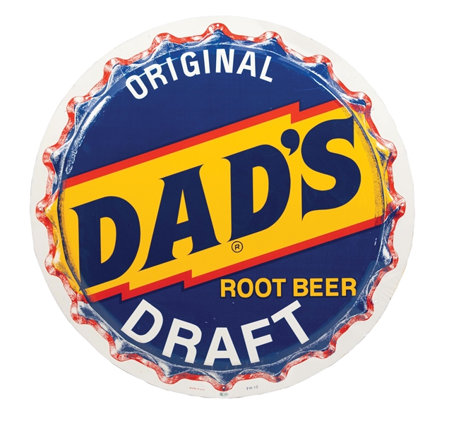 ORIGINAL DADS ROOT BEER DRAFT BOTTLECAP SIGN