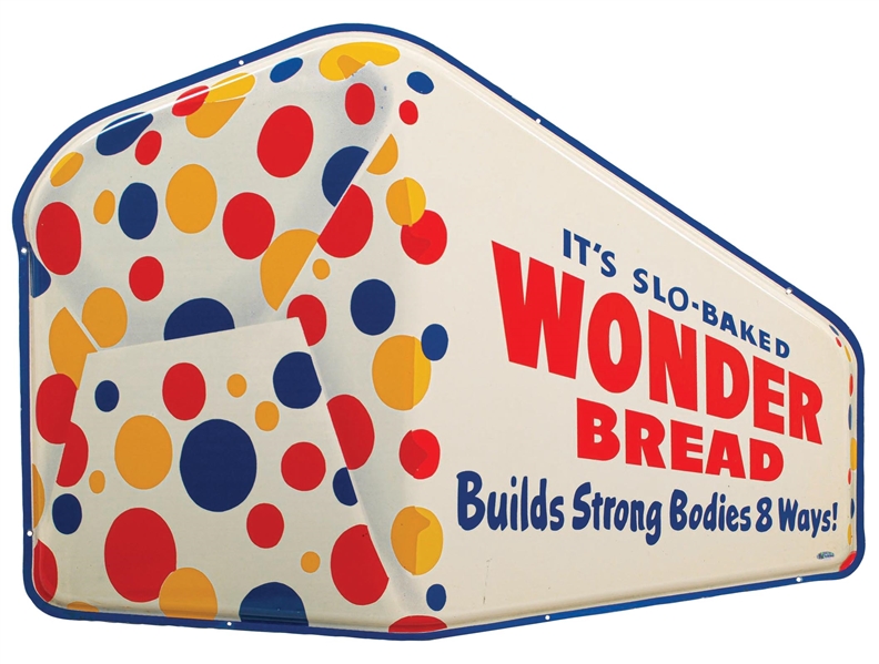 WONDER BREAD DIE-CUT TIN SIGN