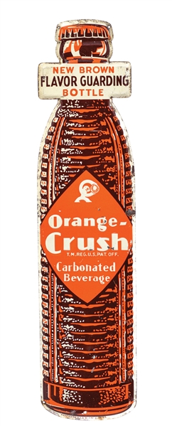 DIE-CUT ORANGE CRUSH BOTTLE SIGN