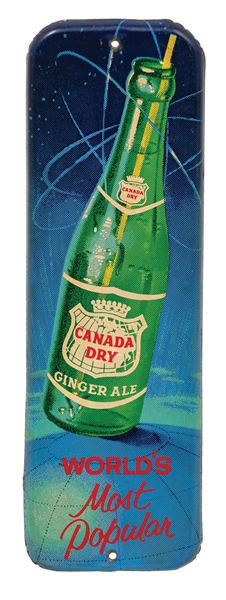 TIN CANADA DRY DOOR PUSH SIGN