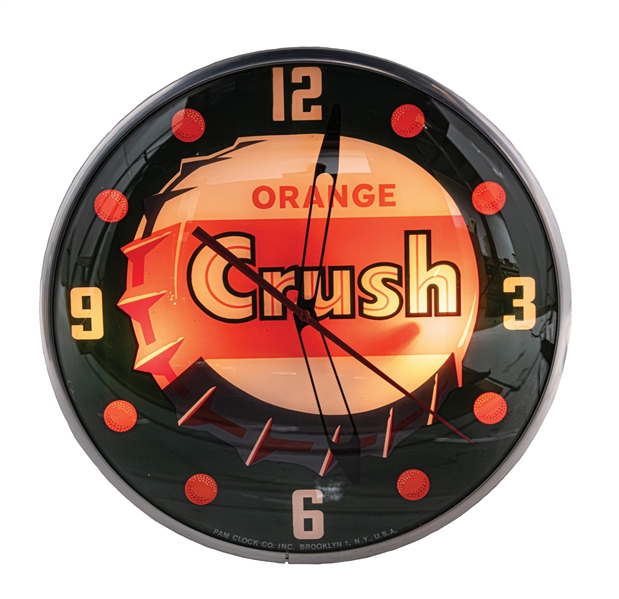 ORANGE CRUSH PAM LIGHT-UP CLOCK