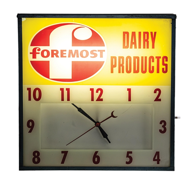 FOREMOST DAIRY PRODUCTS LIGHT-UP CLOCK