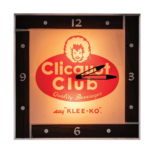 CLICQUOT CLUB ADVERTISING CLOCK