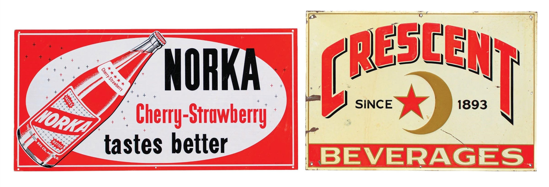 COLLECTION OF 2 SODA POP ADVERTISING SIGNS