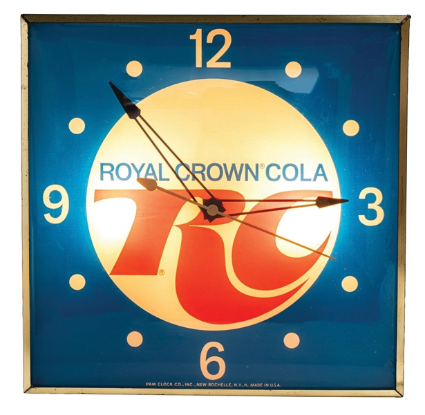 ROYAL CROWN COLA PAM CLOCK