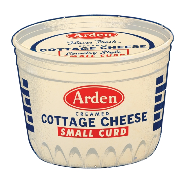 ARDEN COTTAGE CHEESE EMBOSSED ALUMINUM SIGN