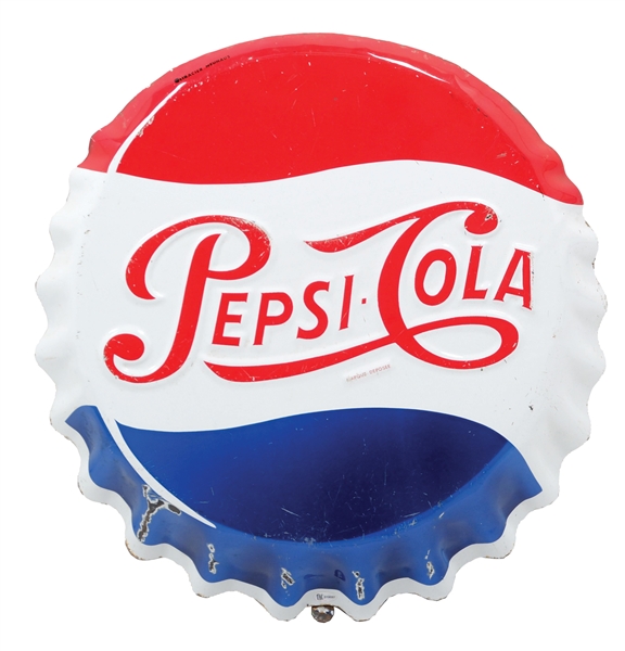 FOREIGN PEPSI-COLA PORCELAIN BUTTON SIGN