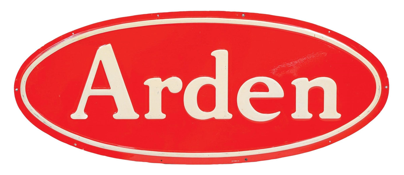 ARDEN EMBOSSED ALUMINUM SIGN