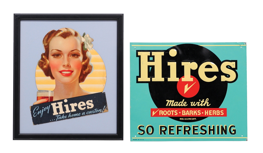 COLLECTION OF 2 HIRES ROOT BEER ADVERTISEMENTS