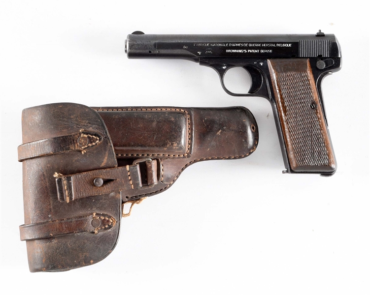 (C) THIRD REICH MARKED FN BROWNING M1922 SEMI-AUTOMATIC PISTOL WITH HOLSTER.