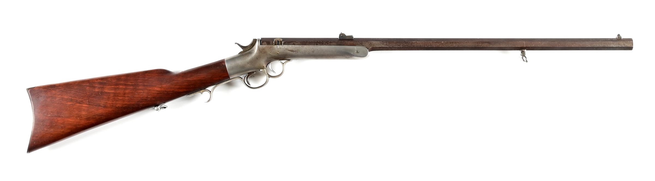 (A) FRANK WESSON SINGLE SHOT RIFLE CHAMBERED IN 44 RIMFIRE 